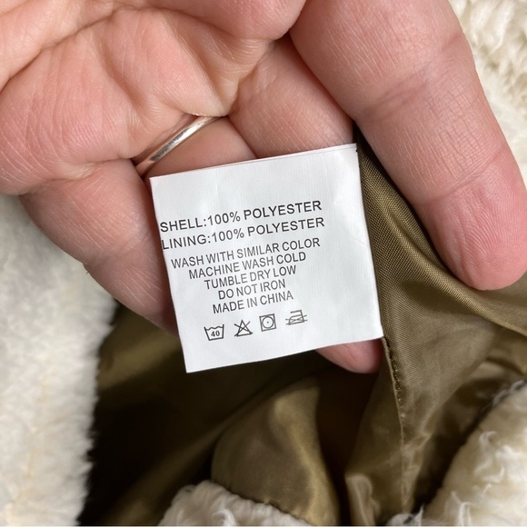 ZYIA‎ Active Teddy jacket longer length cream size small - Picture 6 of 8